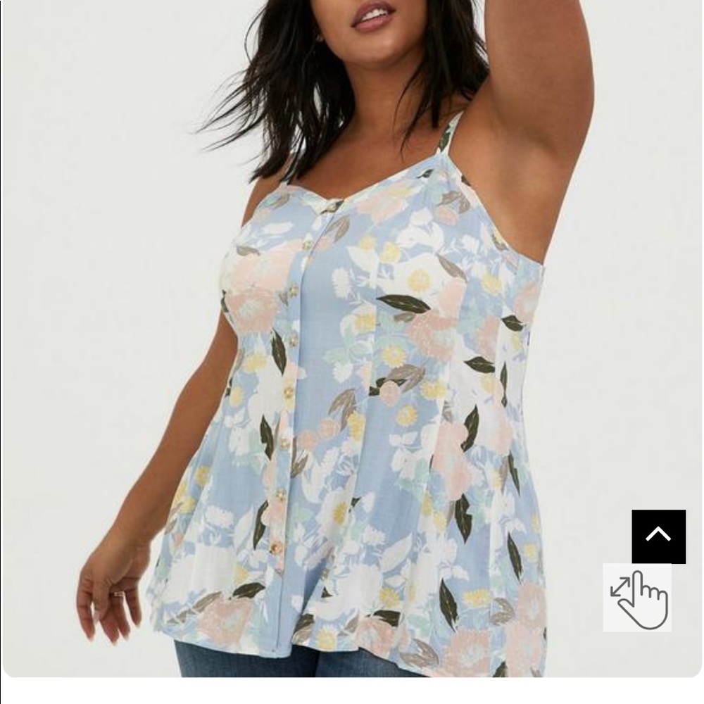 Torrid Size 3, Fit & Flare Rayon Slub Cami